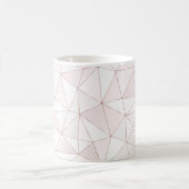 Modern Roos Goud Geometrisch Abstract Monogram Koffiemok (Center)