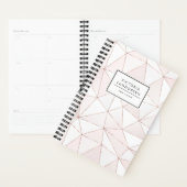 Modern Roos Goud Geometrisch Abstract Patroon Planner (Display)