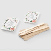 Modern Roos Goud Geometrisch Huwelijksprogramma Handwaaier (Niet-gemonteerd)