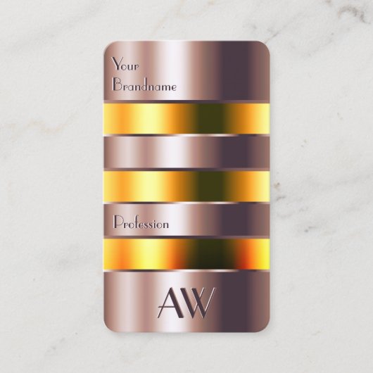 Modern Roos Goud Glas Sinaasappel Vloeistoffen en  Visitekaartje (Voorkant)