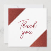 Modern Roos Goud Koper Glitter Sweet 16 Verjaardag Bedankkaart (Voorkant)