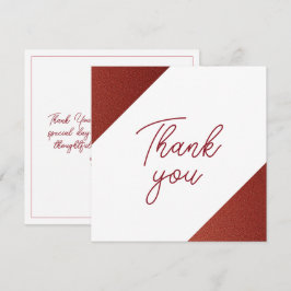 Modern Roos Goud Koper Glitter Sweet 16 Verjaardag Bedankkaart