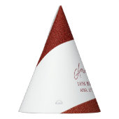 Modern Roos Goud Koper Glitter Sweet 16 Verjaardag Feesthoedjes (Links)