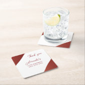 Modern Roos Goud Koper Glitter Sweet 16 Verjaardag Kartonnen Onderzetters (Insitu)