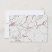 Modern Roos Goud Marmer Blush Roze Orde Dank u Bedankkaart (Achterkant)