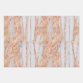 Modern Roos Goud Marmer Glitter Folie Inpakpapier Vel (Voorkant)