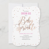 Modern, Roos goud, Sprinkle with Love Invitation Kaart (Voorkant)