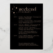 Modern Roos Goud & Zwart "Last Disco" Bachelorette Folie Uitnodiging (Achterkant)