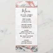 Modern Roos Goud Zwart Wit Brushstrokes Menu (Voorkant)