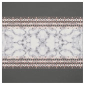 Modern Roos Goud Zwart Wit Marmer Geometrisch Stof (Swatch)
