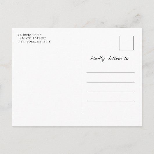 Modern Roos Gouden Blauwe Agaat FOTO Opslaan van d Aankondigingskaart (Achterkant)