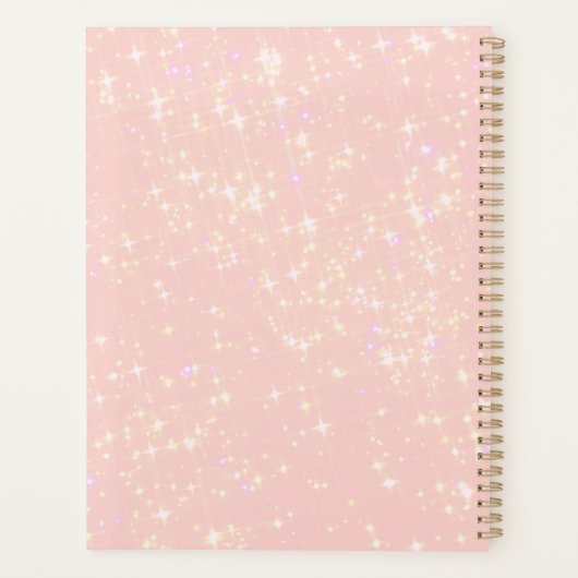 Modern Roos Gouden Bloemen 2026 Planner (Achterkant)