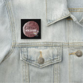 Modern Roos Gouden Brushstroke en wazige Lichten Naamplaatje (In situ)