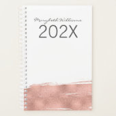 Modern Roos Gouden Brushstroke Planner (Voorkant)
