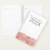 Modern Roos Gouden Brushstroke Planner (Display)