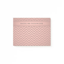 Modern Roos Gouden Chevron Patroon Monogrammed