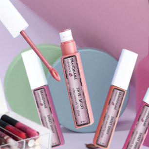 Modern Roos Gouden Folie Agaat Glitter Lip Gloss S Labels