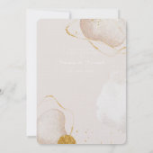 Modern roos gouden glam bruiloft uitnodiging (Achterkant)