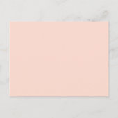Modern Roos Gouden Glitter Blush Roze Ombre Sweet  Uitnodiging Briefkaart (Achterkant)