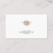 Modern Roos Gouden Glitter Blush Waterverf Visitekaartje (Achterkant)