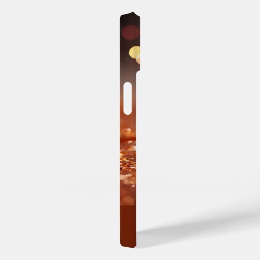 Modern Roos Gouden Glitter Edelstenen Monogrammed Case-Mate iPhone Case (Achterkant / Rechts)