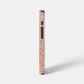 Modern Roos gouden glitter monogrammed iPhone Hoesje (Linkerkant)