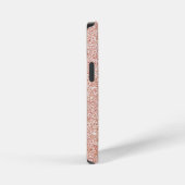 Modern Roos gouden glitter monogrammed iPhone Hoesje (Rechterkant)