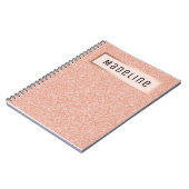 Modern Roos Gouden Glitter Sparkles Girly Notitieb Notitieboek (Linkerzijde)