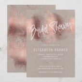 Modern roos gouden glitter typografie vrijgezellen kaart (Voorkant / Achterkant)