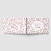 Modern roos gouden glitter verlaat bruiloft gasten gastenboek (Volledig)