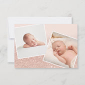 Modern roos gouden glitter zijn mijn peetouders do kaart (Achterkant)