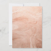 Modern Roos gouden huwelijksuitnodiging Kaart (Achterkant)