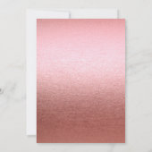 Modern Roos Gouden Jurk Glitter Sweet 16 Unique Kaart (Achterkant)