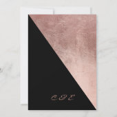 Modern Roos Gouden Marmeren Geometrische Driehoek  Kaart (Achterkant)