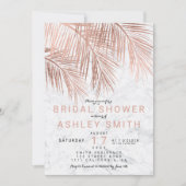 Modern roos gouden palmboom marmer Vrijgezellenfee Kaart (Voorkant)