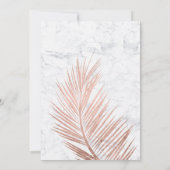 Modern roos gouden palmboom marmer Vrijgezellenfee Kaart (Achterkant)