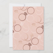 Modern Roos gouden ringen blush bruiloft uitnodigi Kaart (Achterkant)