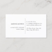  Modern Roos Gouden Zon Logo op Wit Visitekaartje (Achterkant)