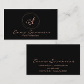 Modern Roos goudfolie  Visitekaartje (Voorkant / Achterkant)