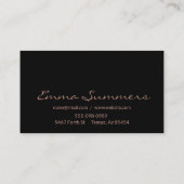 Modern Roos goudfolie  Visitekaartje (Achterkant)