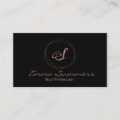 Modern Roos goudfolie  Visitekaartje (Voorkant)