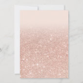 Modern roos goudglitter script 4 foto afstuderen kaart (Achterkant)