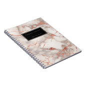 Modern roos goudmarmer notitieboek (Rechterzijde)
