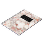 Modern roos goudmarmer notitieboek (Linkerzijde)