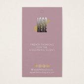 Modern Roos kleding label met logo Visitekaartje (Voorkant)