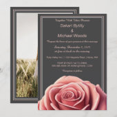 Modern Roos op donkergrijs Kaart (Voorkant / Achterkant)