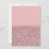 Modern Roos Roze Glam Glitter Bruidsbrunch Kaart (Achterkant)