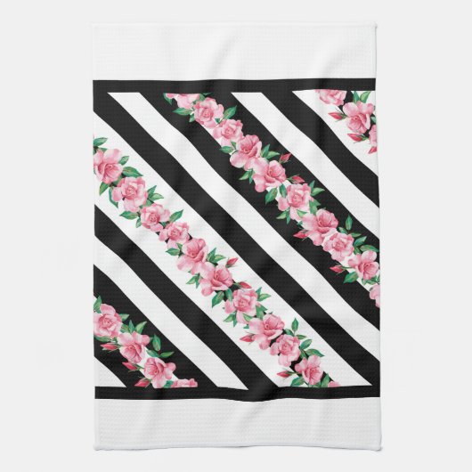 Modern Roos Theedoek (Verticaal)