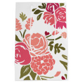 Modern Roos Tuin Cadeauzak Medium Cadeauzakje (Achterkant)