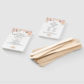 Modern Roos Wit Bloemen Huwelijk Programma Handwaaier (Niet-gemonteerd)